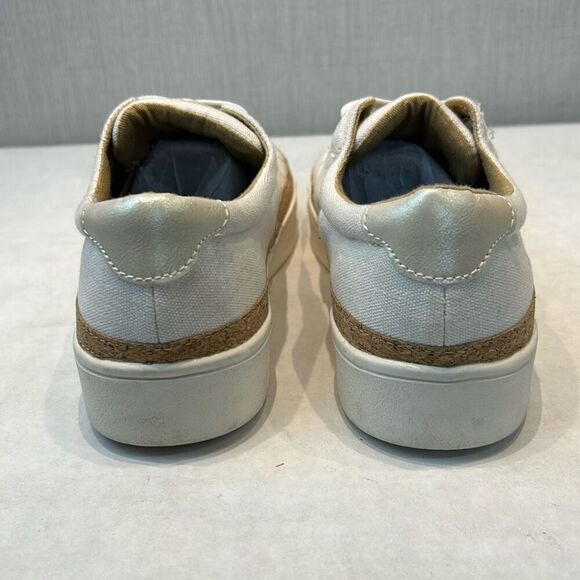 Spenco Women’s Hermosa Cream Slip On Canvas Tennis Shoes Sz 9.5 Lace Up - Picture 4 of 8
